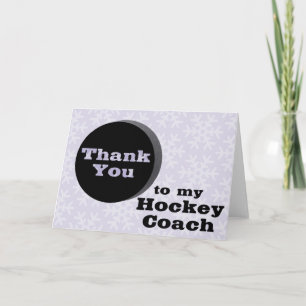 Thank You To My Hockey Coach Dankeskarte