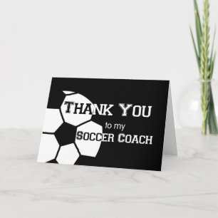 Thank You to my Soccer Coach Dankeskarte