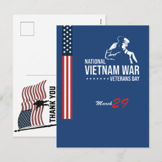 Thank You Veterans American Flag Memorial Day Feiertagspostkarte