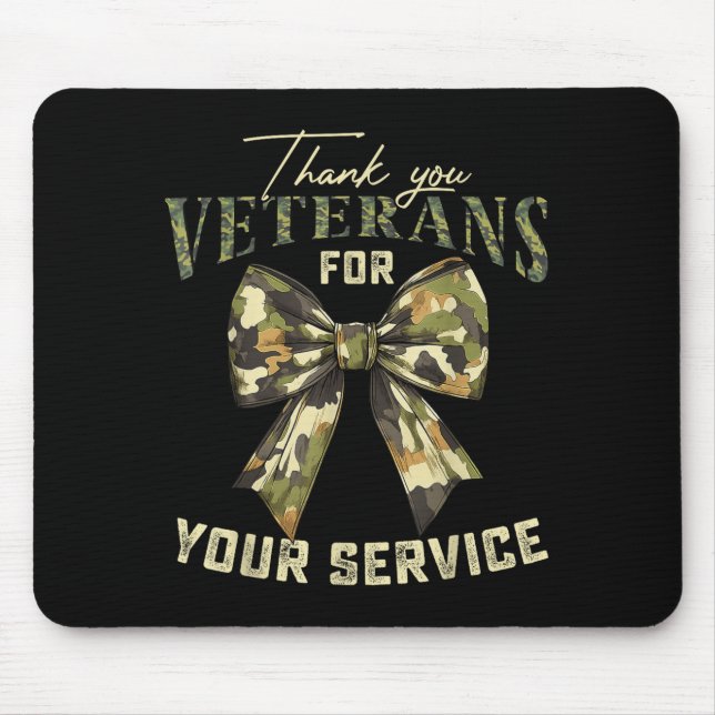 Thank You Veterans For Your Service Veterans Day  Mousepad (Vorne)