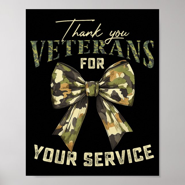 Thank You Veterans For Your Service Veterans Day  Poster (Vorne)