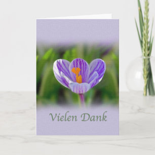 Thank you, Vielen Dank, German, Flowers Dankeskarte