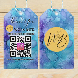 Thank You Watercolor Business Instagram Qr Code  Geschenkanhänger