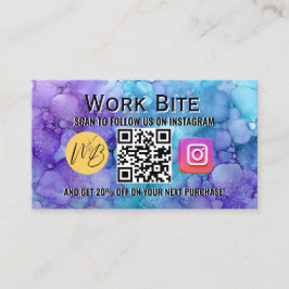 Thank You Watercolor Business Instagram Qr Code Rabattkarte