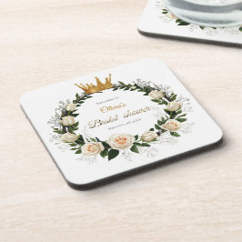 Thank You White Roses & Baby’s Breath  Getränkeuntersetzer