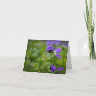 “Thank You!” Wild Violet Note Folded Greeting Card Karte