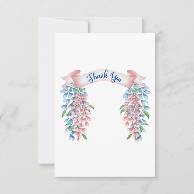Thank You Wisteria Flowers Dankeskarte (Vorderseite)