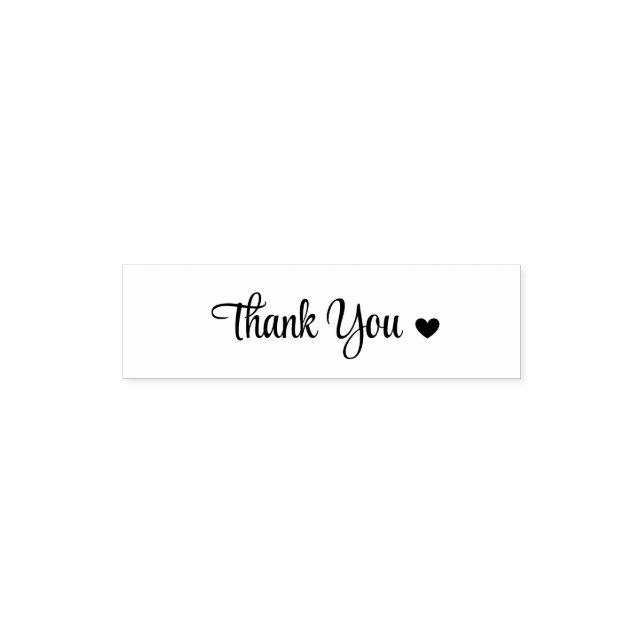 “Thank You” with Heart Rubber Stamp Permastempel (Design)