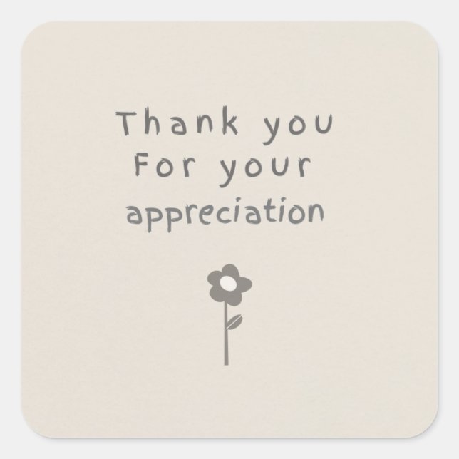 ' Thank your appreciation sticker ' (Vorderseite)