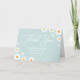 Thank yoy card boho Daisy mint Dankeskarte