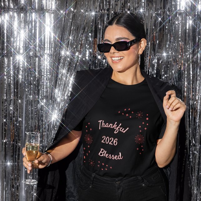 Thankful & Blessed 2026 Christian T-Shirt (Von Creator hochgeladen)