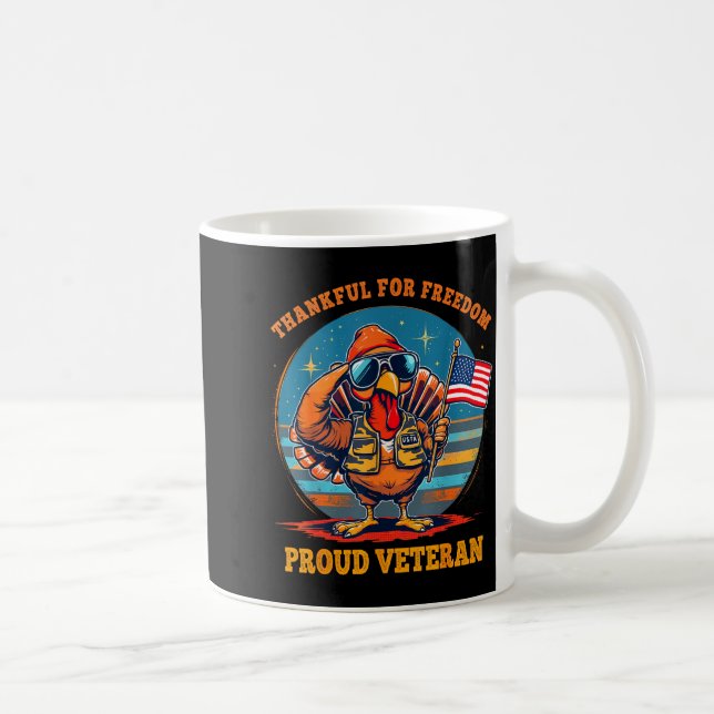 Thankful For Dom – Proud American Veteran Thanksgi Kaffeetasse (Rechts)