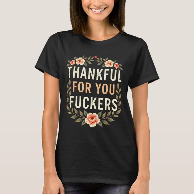 Thankful For You Forers Funny Retro Thanksgiving M T-Shirt (Vorderseite)