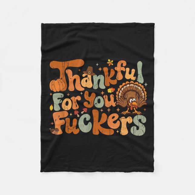 Thankful For You Forers, Funny Thanksgiving  Fleecedecke (Vorderseite)