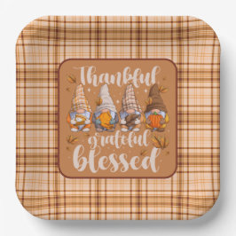 Thankful Gnomes – Autumn Blessings Pappteller