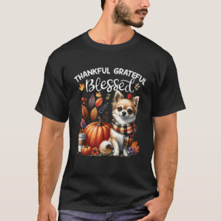 Thankful Grateful Blessed Chihuahua Dog Fall Y all T-Shirt