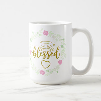 Thankful Grateful Blessed Mug – Positive Inspirati Kaffeetasse