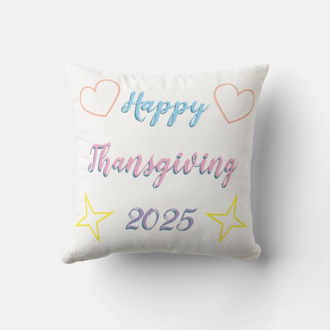 Thankful Grateful Blessed Pillow – Cozy Decor Kissen (Rückseite)