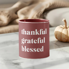 Thankful Grateful Blessed Tasse