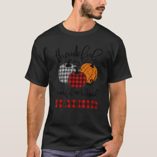 Thankful Grateful Blessed Teacher Autumn Fall Pump T-Shirt