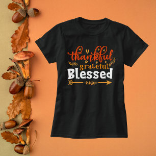 Thankful Grateful Meured Thanksgiving T-Shirt