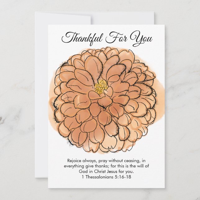 Thankful Greeting Card Feiertagskarte (Vorderseite)