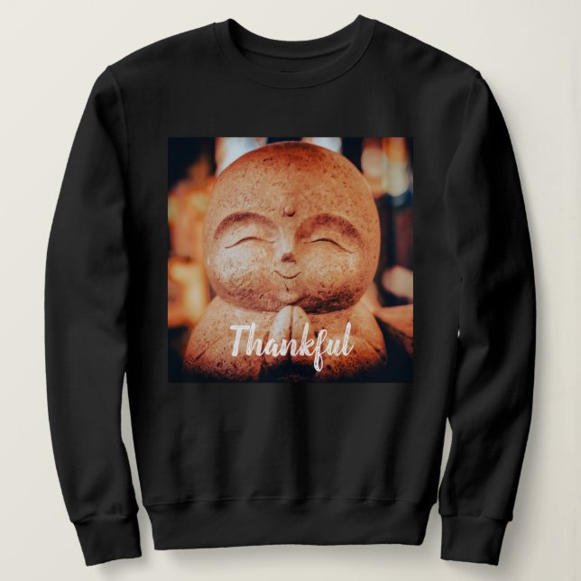 Thankful Happy Buddha Women's Sweatshirt (Design vorne)