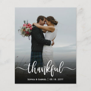 Thankful script Wedding Foto Vielen Dank