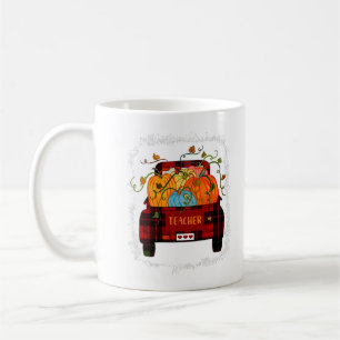 Thankful Teacher Fall Autumn Pumpkins Truck Thanks Kaffeetasse