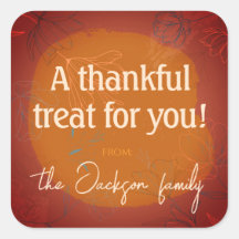 Thankful Treat Sticker -Autumn Warmth