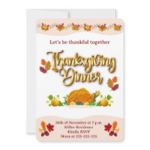 'Thankgiving'-Flachkarte