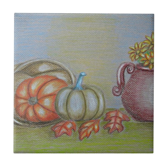 Thankgiving Stillleben Fliese (Vorderseite)