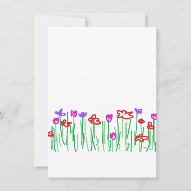 Thanking Card Flowers Dankeskarte (Vorderseite)