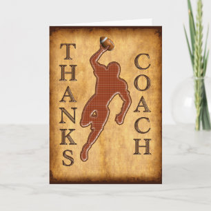 Thanks Football Coach Card Keep Change Inside Dankeskarte