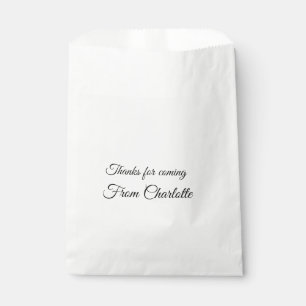 thanks for coming add name text message geschenktütchen