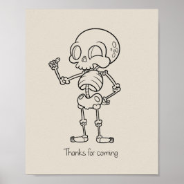 Thanks for coming skull poster