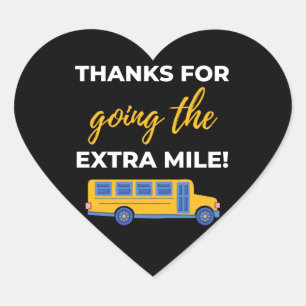 Thanks For Going The Extra Mile Herz-Aufkleber