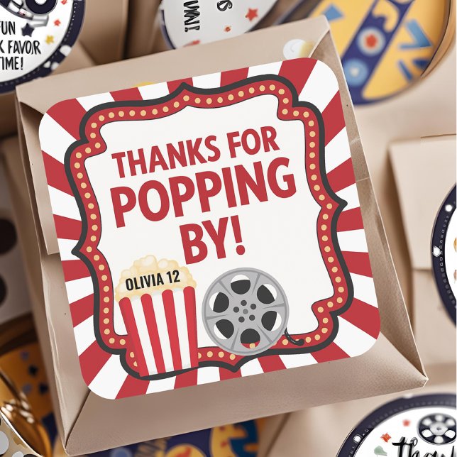 Thanks for Popping By Sticker | Movie Theater  (Von Creator hochgeladen)