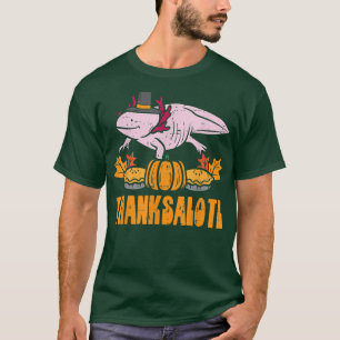 Thanksalotl Axolotl Niedlicher Erntedank T-Shirt