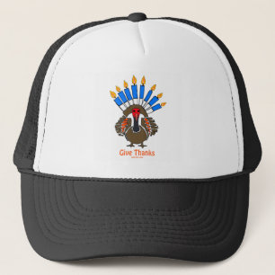Thanksanukkah Thanksgivukkah Truthahn menorah Truckerkappe