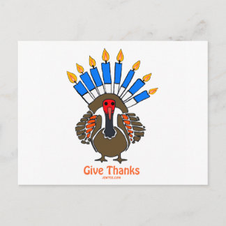 Thanksanukkah Thanksgivukkah Türkei menorah Gesche Postkarte