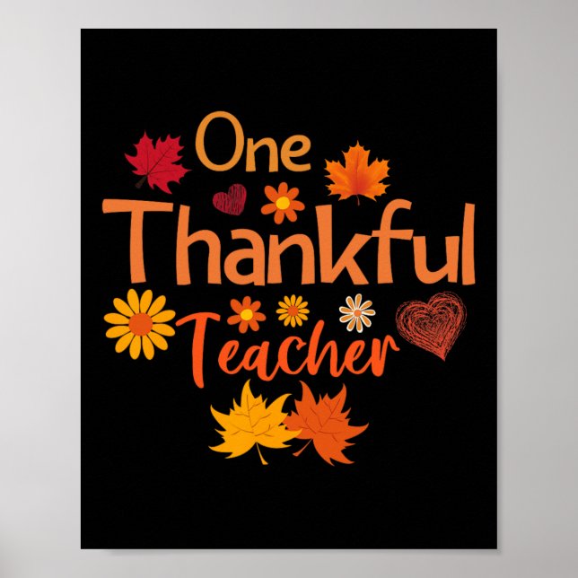 Thanksgivi-Dozentin für Frauenfalllehrer Poster (Vorne)