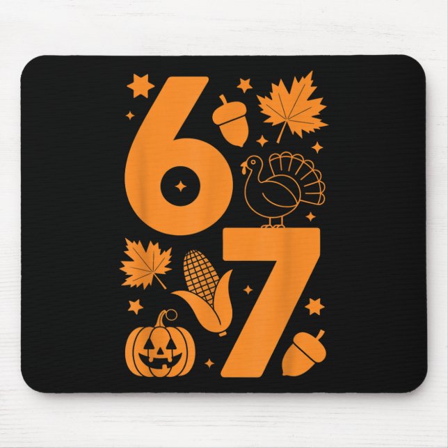 Thanksgiving 67-Shirt – Herbst Truthahn  Mousepad (Vorne)