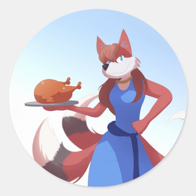 Thanksgiving Anton's Mom Runder Aufkleber (Vorderseite)