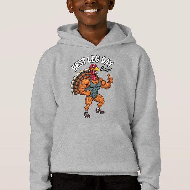 Thanksgiving Beintraining Kinder Pullover Hoodie (Vorderseite)