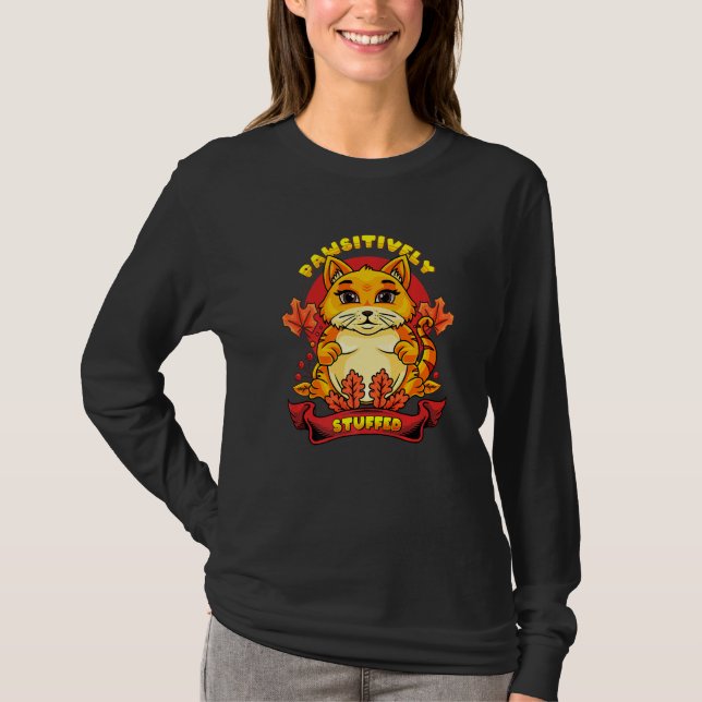 Thanksgiving Cat   T-Shirt (Vorderseite)