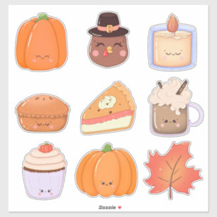 Thanksgiving Clipart Aufkleberbogen Aufkleber