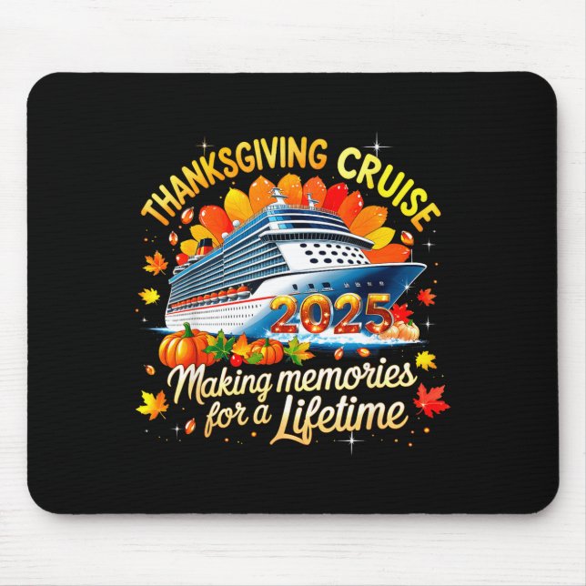 Thanksgiving Cruise 2025 Family Vacation Gift  Mousepad (Vorne)