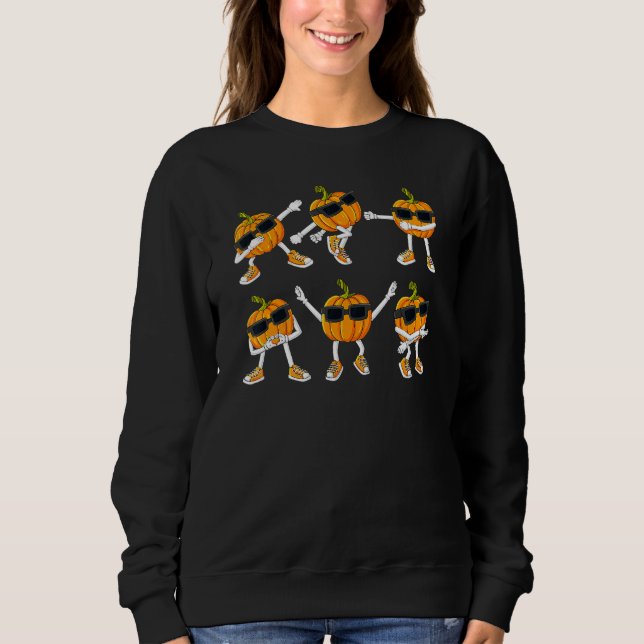 Thanksgiving Day Dancing Pumpkin Boys Girls Kids Sweatshirt (Vorderseite)