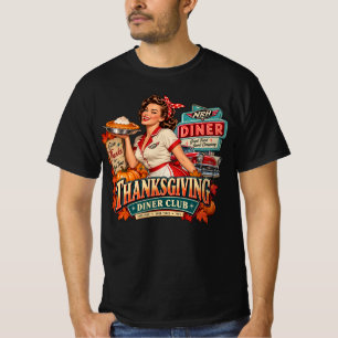 Thanksgiving-Diner-Club – Vintage 1950er Jahre Ame T-Shirt